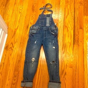 Zara denim girl overalls size 7